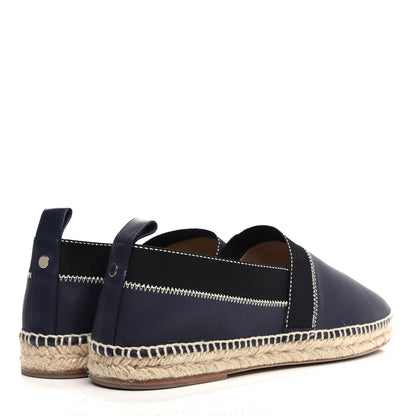 Hermes Calfskin Mens Arcachon Espadrilles 43 Marine Black 4 of 9