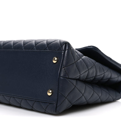 Chanel Caviar Quilted Medium Coco Handle Flap Black 10 of 11