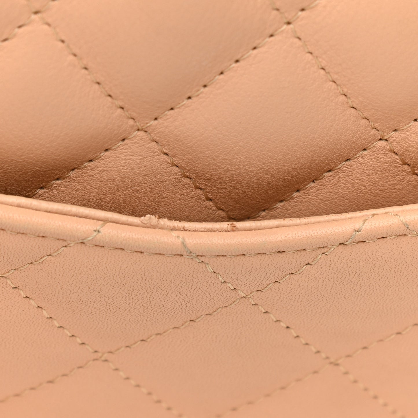 Calfskin Quilted Large Cambon Bowler Beige Black