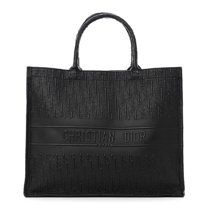Christian Dior Oblique Calfskin Embossed Large Book Tote Black 1 of 17
