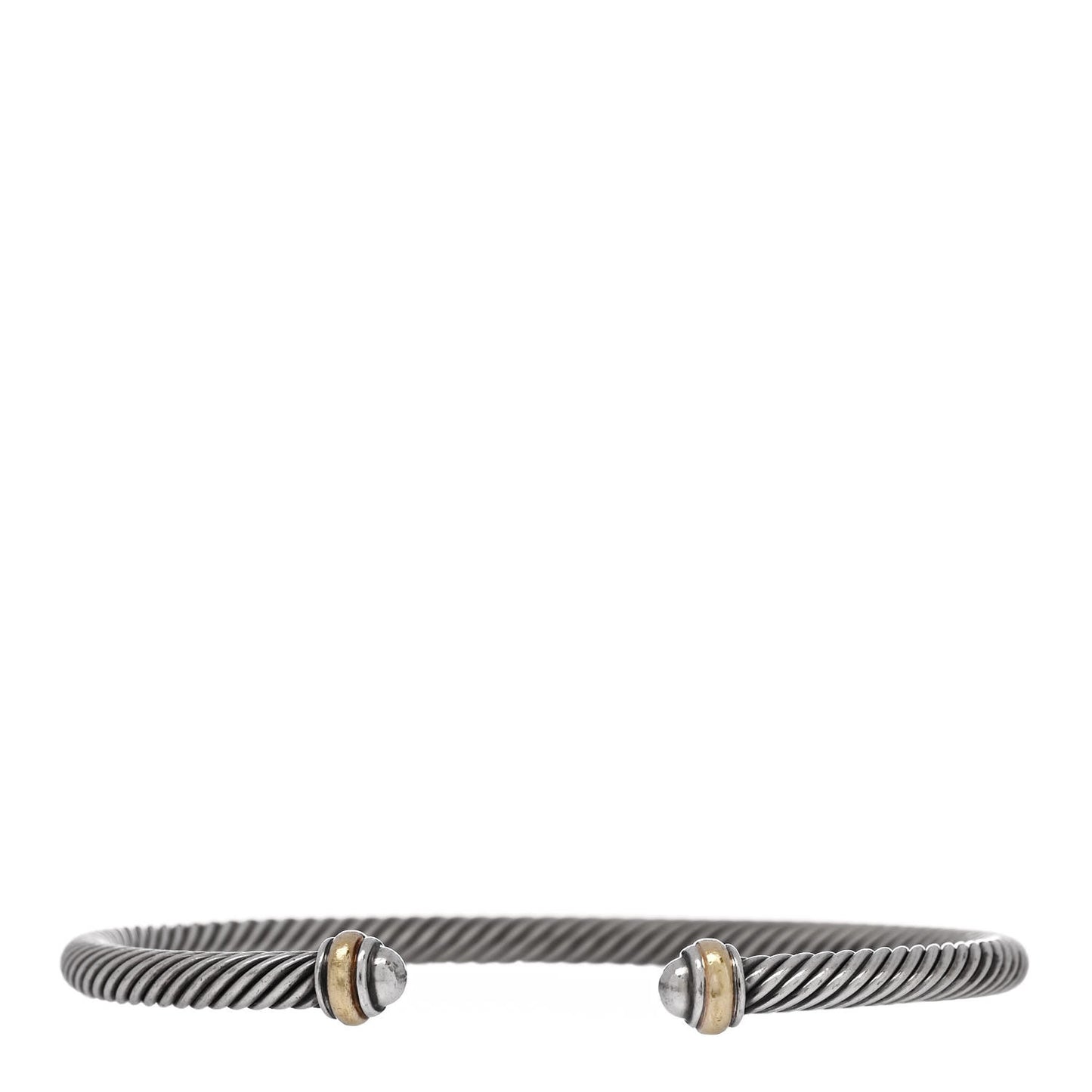 Sterling Silver 18K Yellow Gold 4mm Cable Classics Bracelet