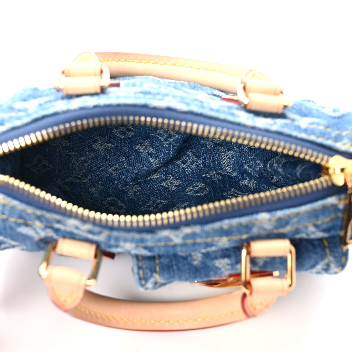 Monogram Denim Nano Speedy Blue