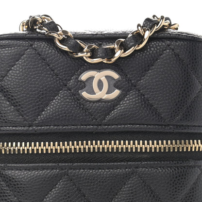 Chanel Caviar Quilted Phone Holder With Chain Black 8 of 11