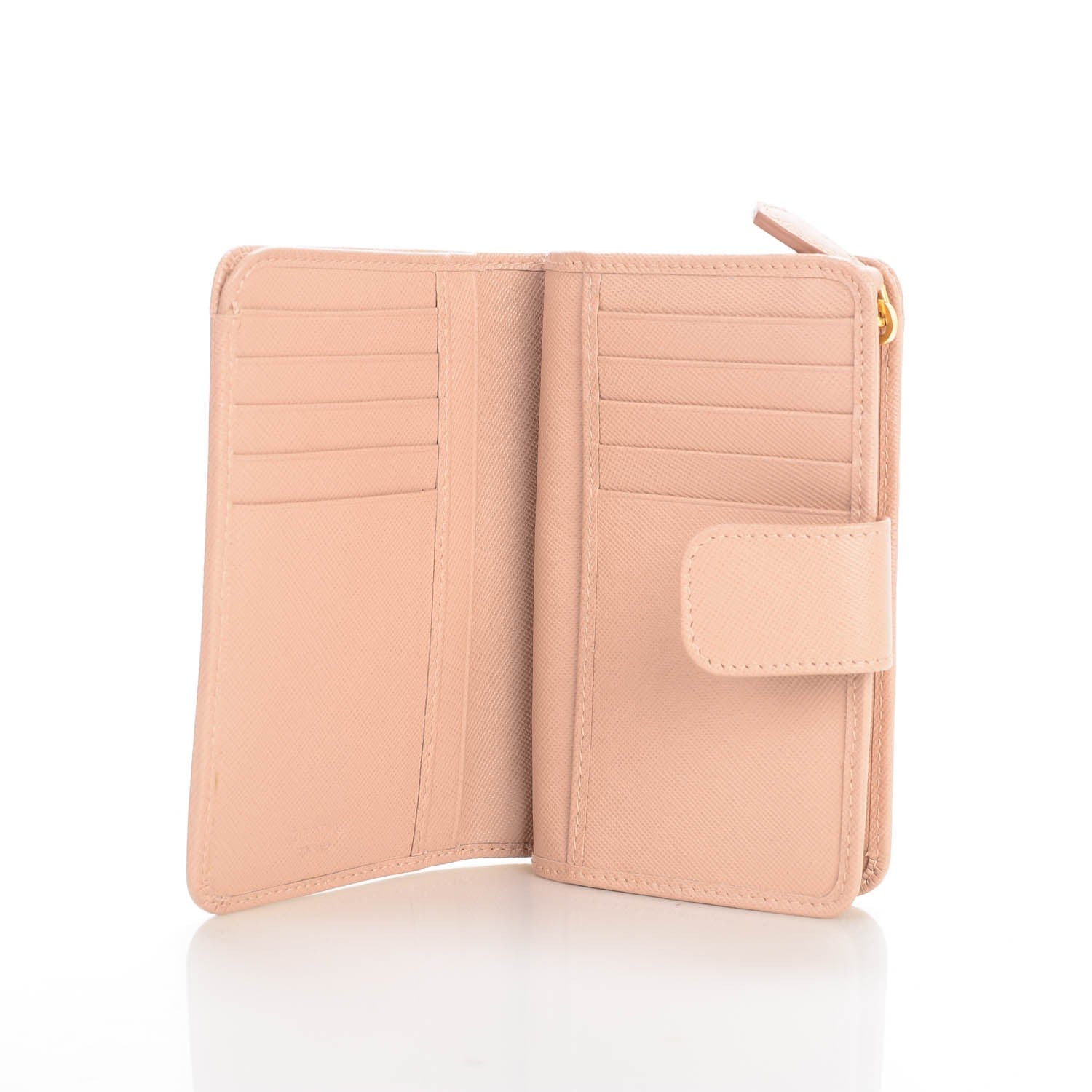 Prada Saffiano Metal Compact Wallet Cammeo 5 of 8