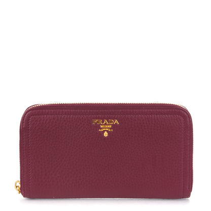Prada Vitello Daino Zip Around Wallet Ametista 1 of 7