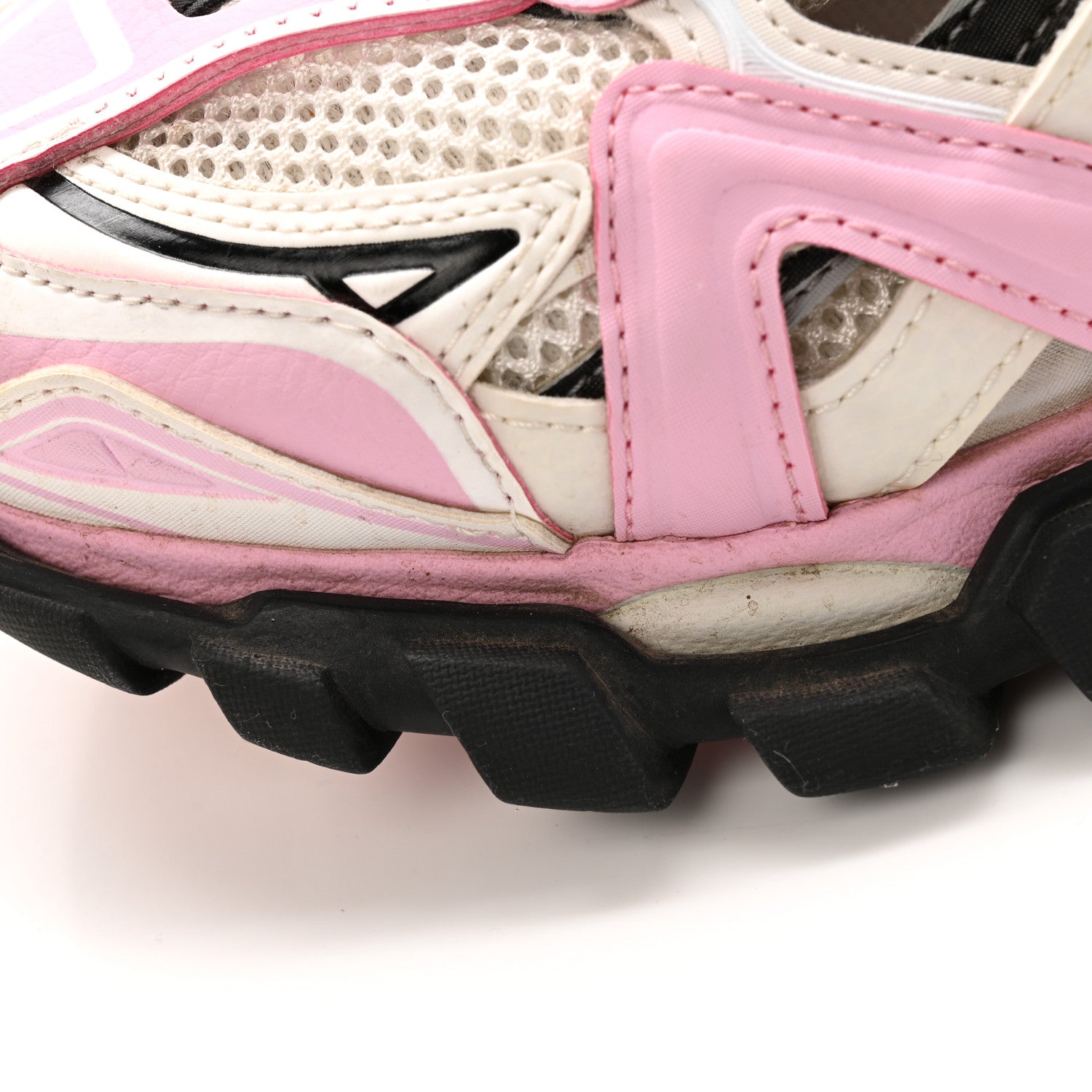 Balenciaga Mesh Nubuck Effect Fabric LED Womens Track Sneakers 38 Grey Pink Black 12 of 15