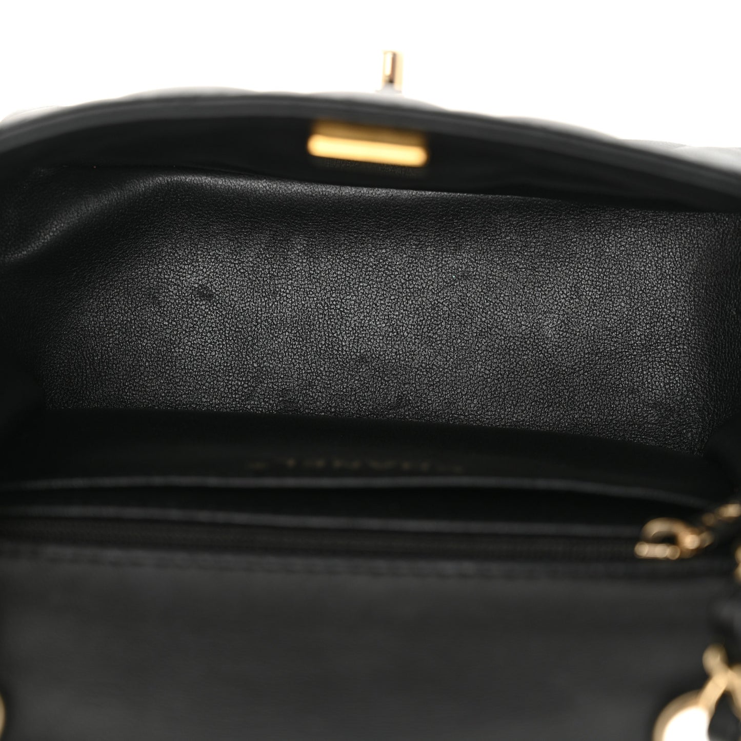 Lambskin Quilted Mini Square Flap Black