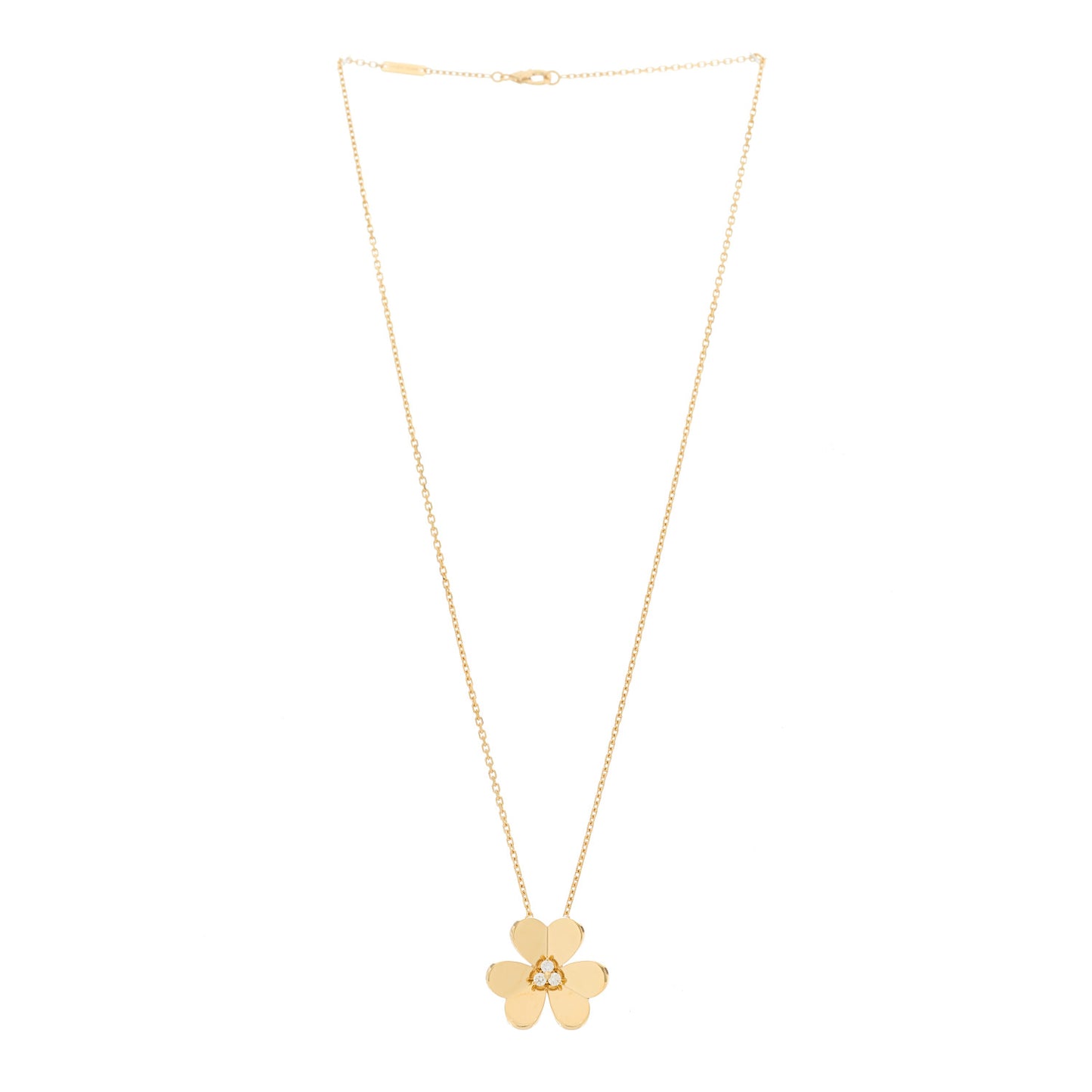 18K Yellow Gold Diamond Large Frivole Pendant Necklace