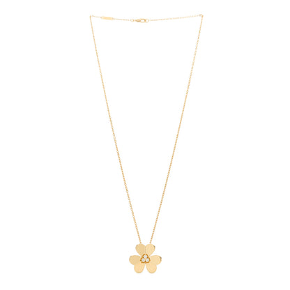 Van Cleef & Arpels 18K Yellow Gold Diamond Large Frivole Pendant Necklace 3 of 6