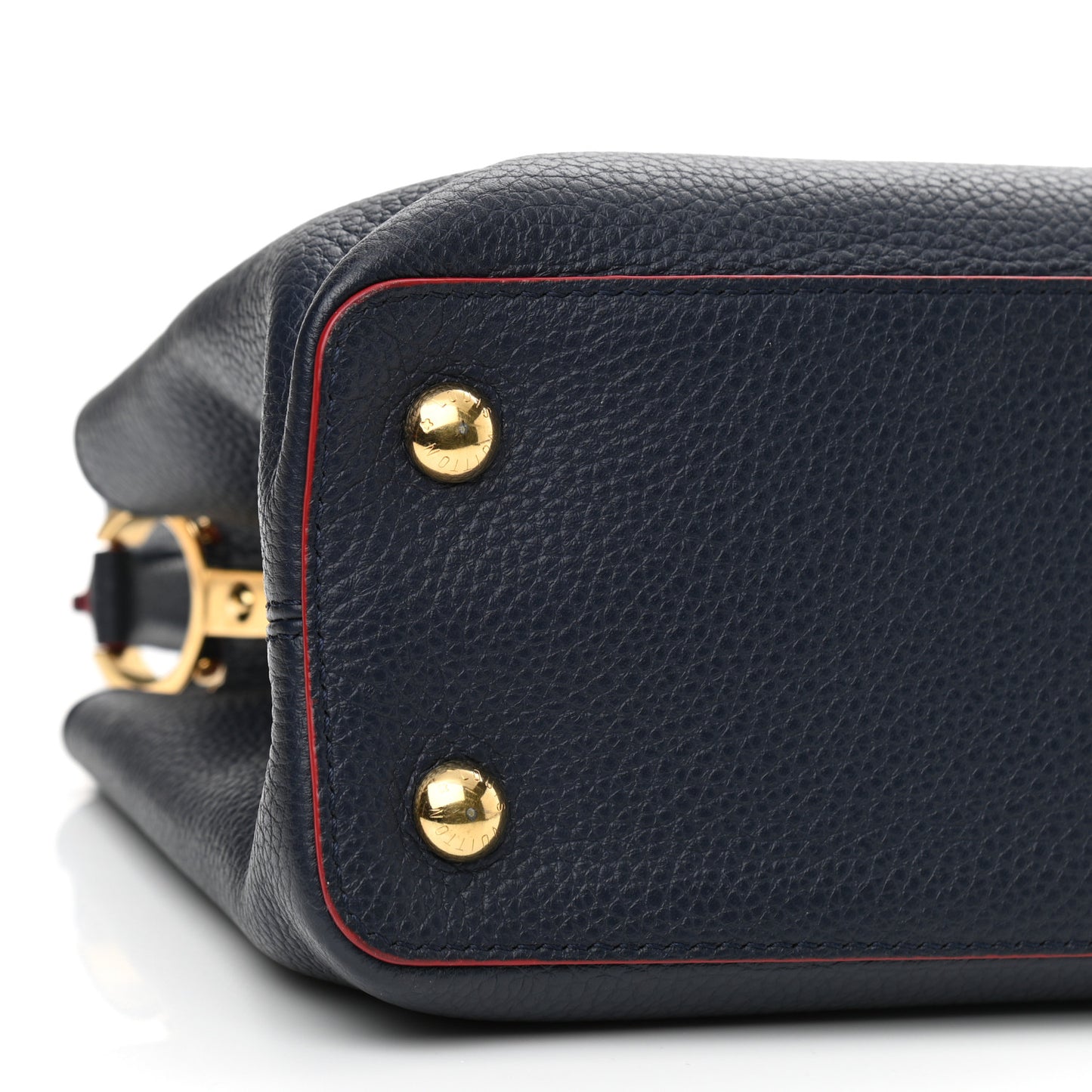 Taurillon Capucines PM Marine Rouge