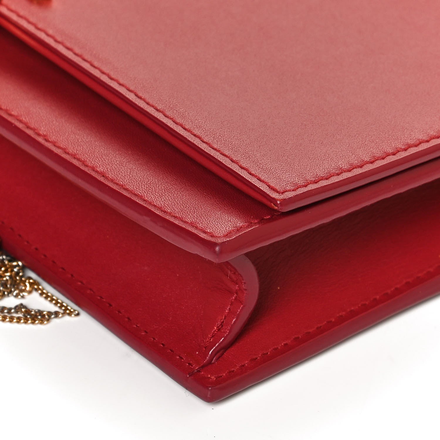 Saint Laurent Smooth Calfskin Classic Monogram Kate Tassel Chain Wallet New Lipstick 10 of 11