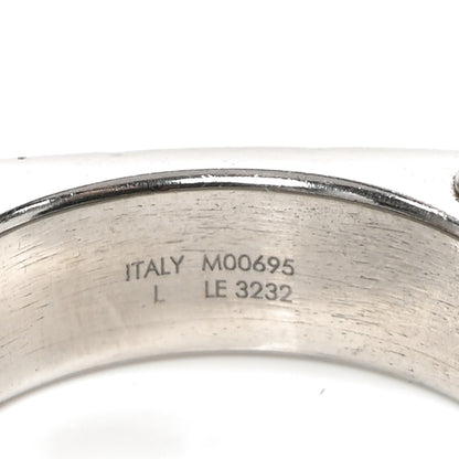 Louis Vuitton Stainless Steel Monogram Bold Ring L Silver 4 of 5