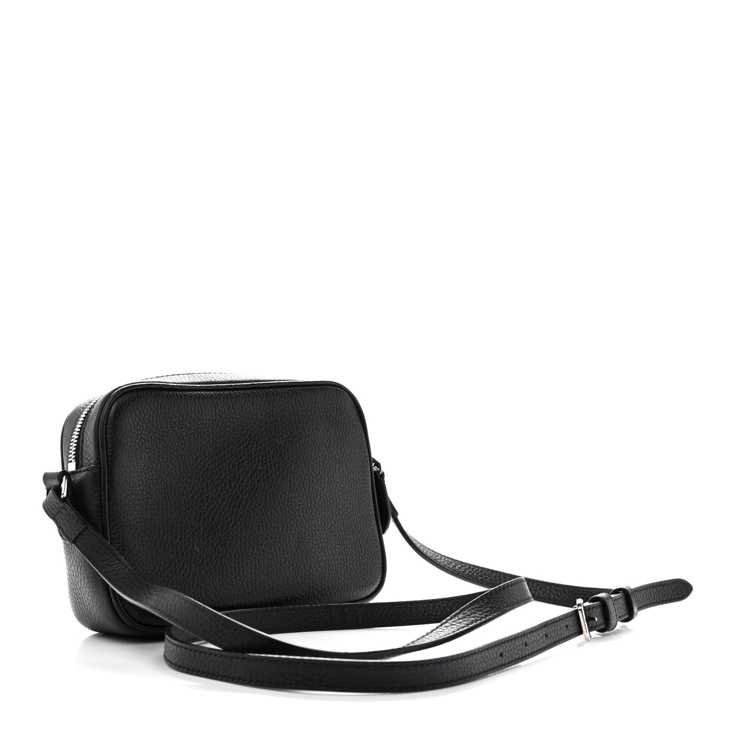 Grained Calfskin Small Camera Bag Black