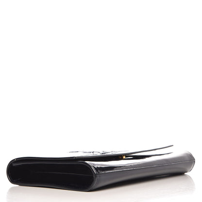 Saint Laurent Patent Calfskin Large Belle De Jour Clutch Navy Blue 4 of 6