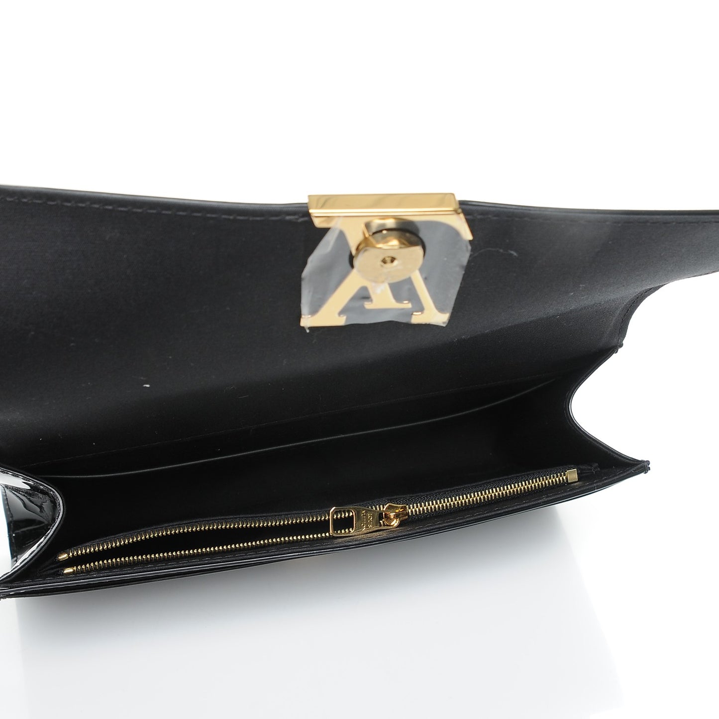 Patent Louise Clutch Black