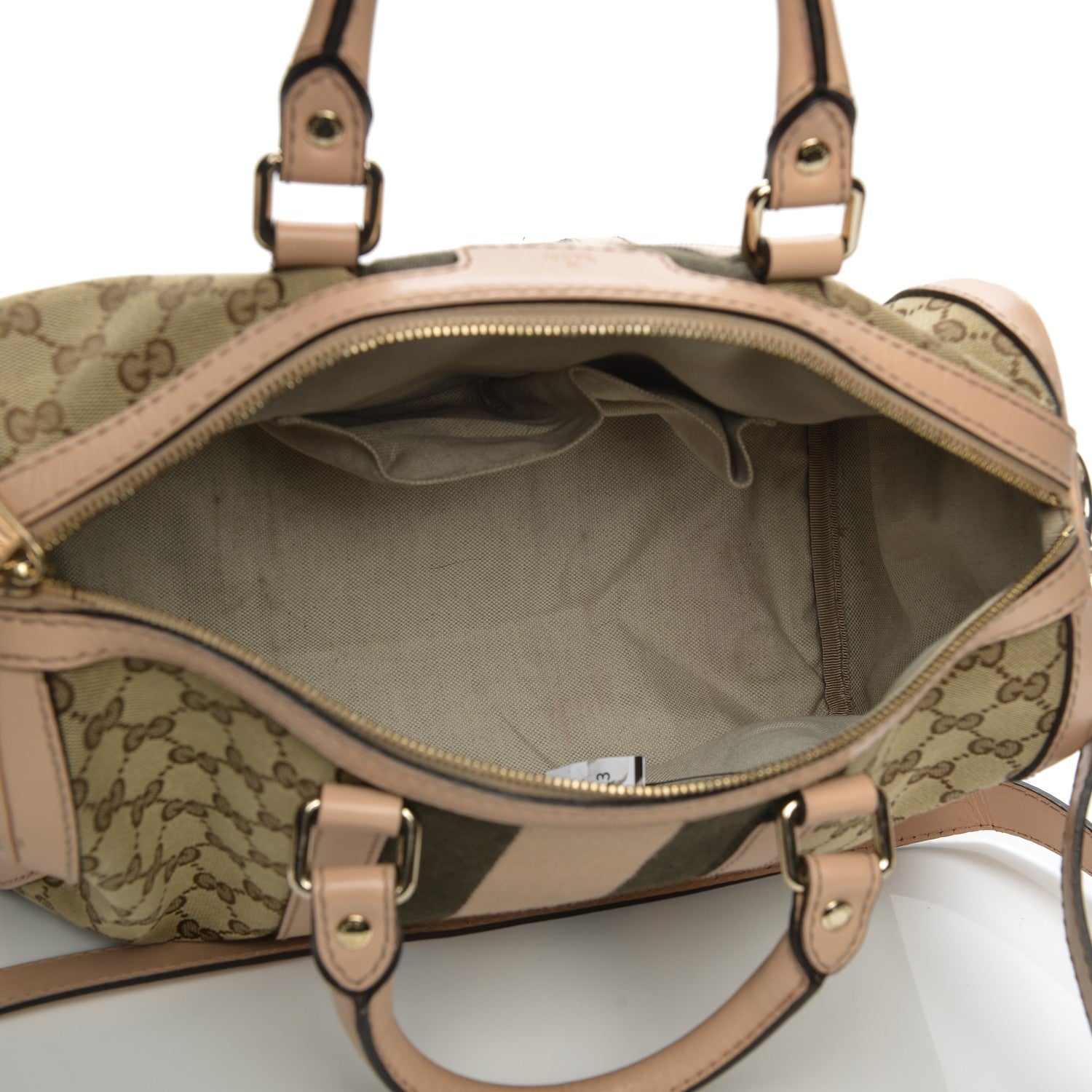 Gucci Monogram Vintage Web Medium Boston beige 5 of 12