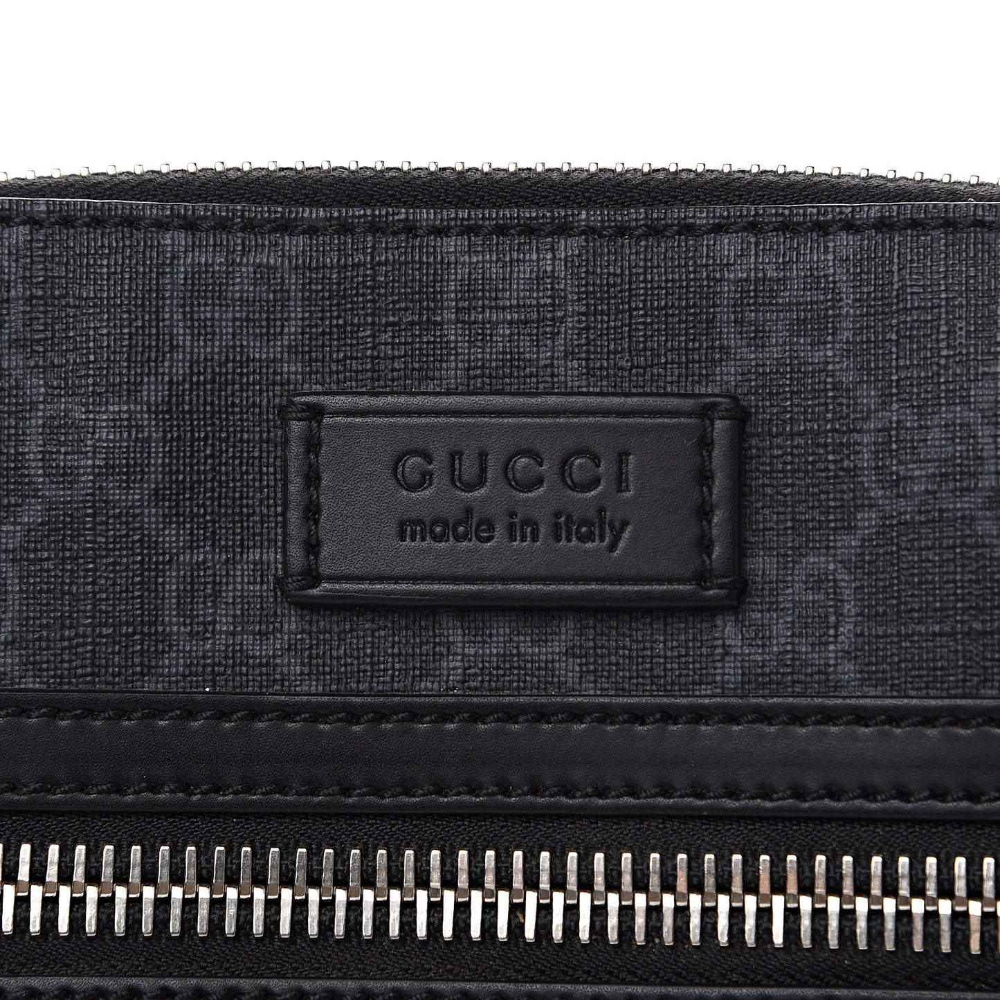 GG Supreme Monogram Web Small Flat Messenger Bag Black Grey