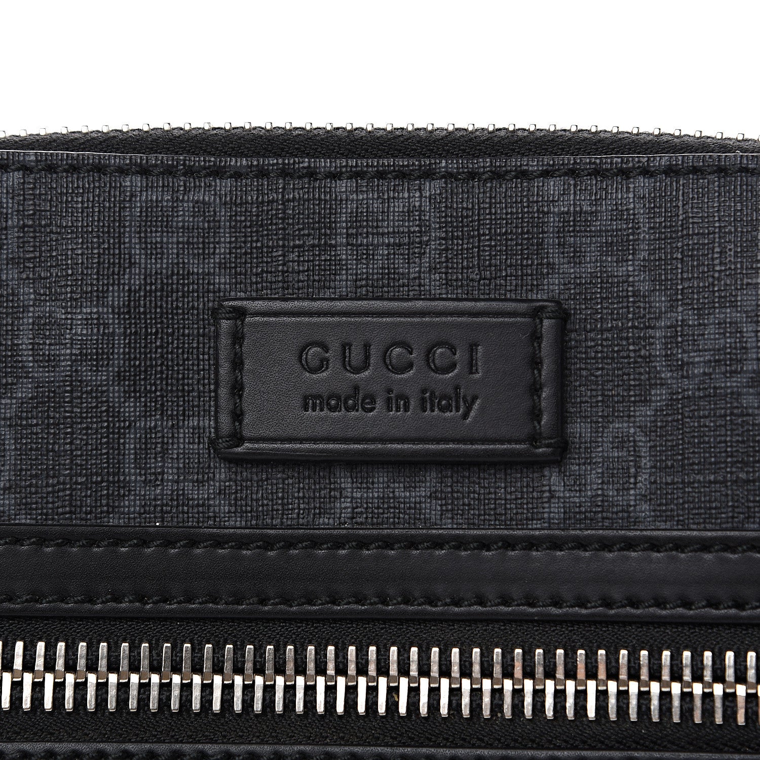 Gucci GG Supreme Monogram Web Small Flat Messenger Bag Black Grey 8 of 8