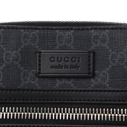 Gucci GG Supreme Monogram Web Small Flat Messenger Bag Black Grey 8 of 8