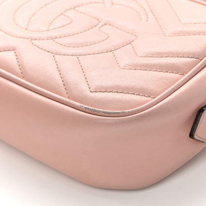 Gucci Calfskin Matelasse Mini GG Marmont Chain Shoulder Bag Perfect Pink 11 of 24