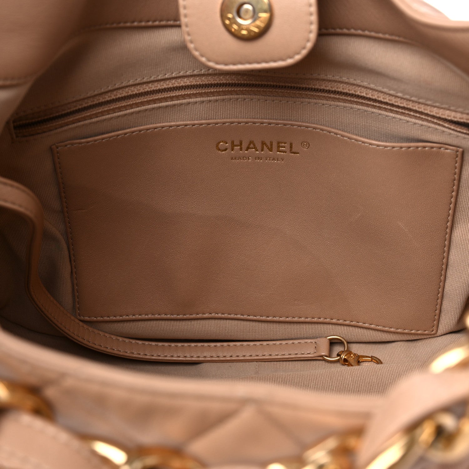 Chanel Lambskin Quilted Large CC Funky Town Hobo Beige 11 of 11