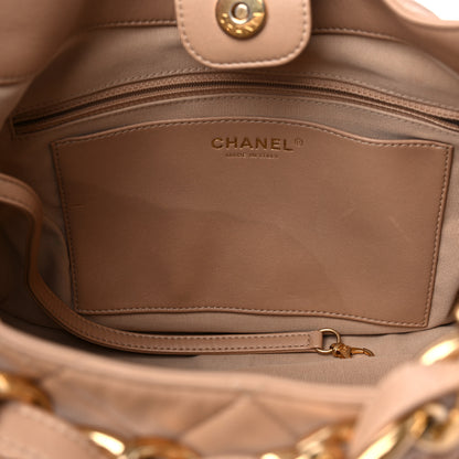 Chanel Lambskin Quilted Large CC Funky Town Hobo Beige 11 of 11