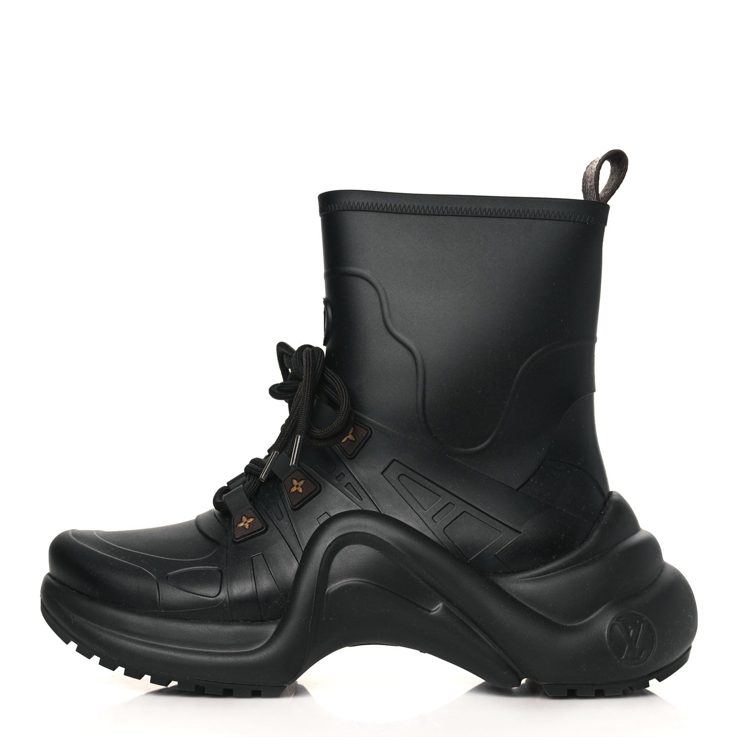Mat Rubber Monogram LV Archlight Sneaker Boots 38 Black