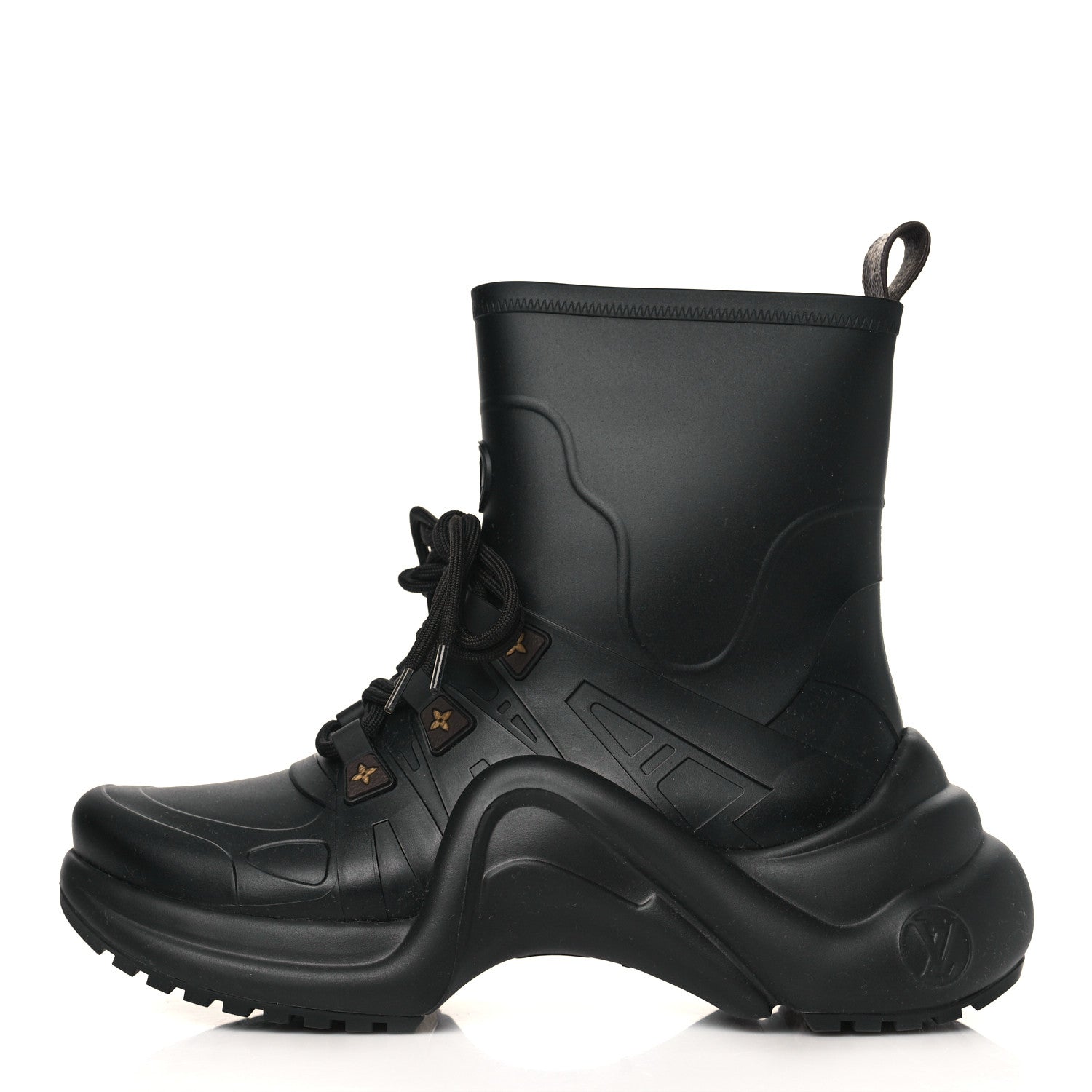 Louis Vuitton Mat Rubber Monogram LV Archlight Sneaker Boots 38 Black 1 of 9