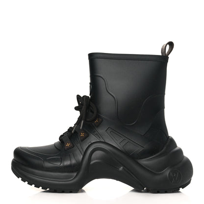 Louis Vuitton Mat Rubber Monogram LV Archlight Sneaker Boots 38 Black 1 of 9