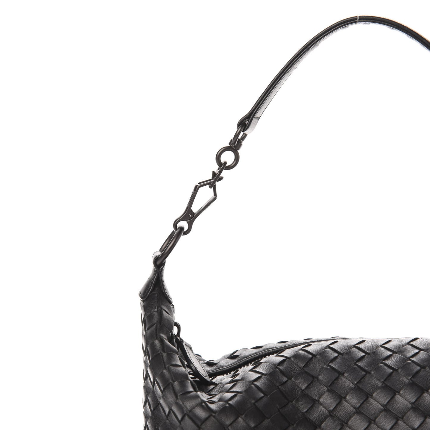 Nappa Intrecciato Small Shoulder Bag Black