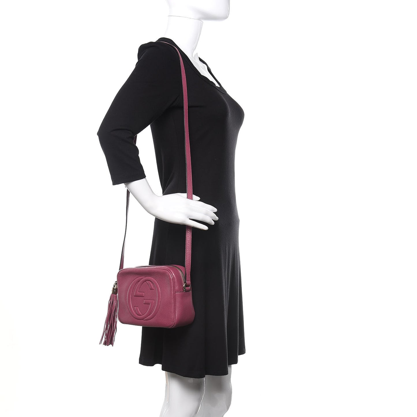 Pebbled Calfskin Small Soho Disco Bag Peonia Flower