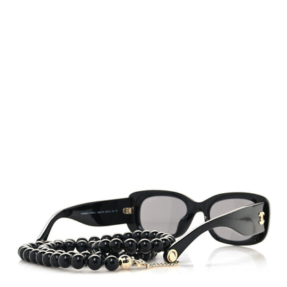 Chanel Acetate Rectangle Sunglasses 5488 Black 4 of 8