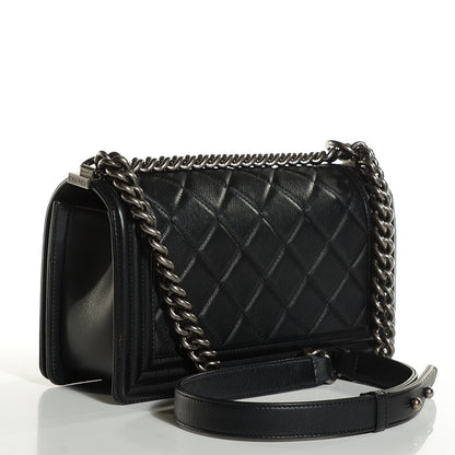 Chanel Calfskin Quilted Medium Boy Flap Black 3 of 8