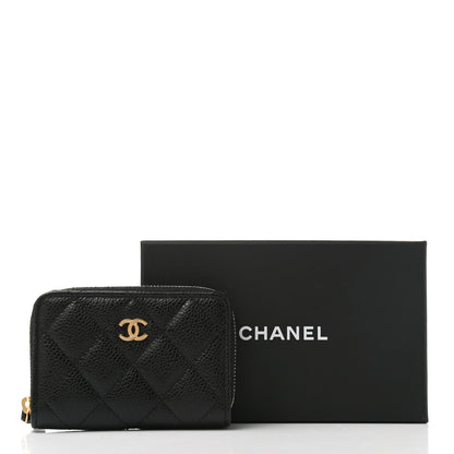 Chanel Caviar Quilted Classic Zipped Coin Purse Black 5 of 8