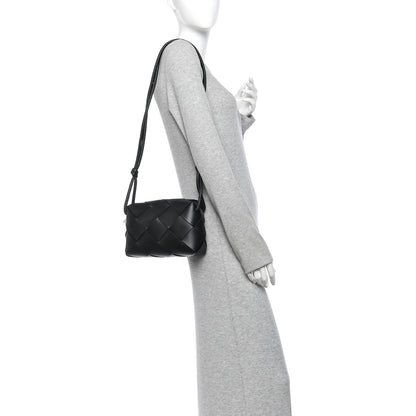 Bottega Veneta Lambskin Maxi Intrecciato Small Cassette Camera Bag Black 2 of 9