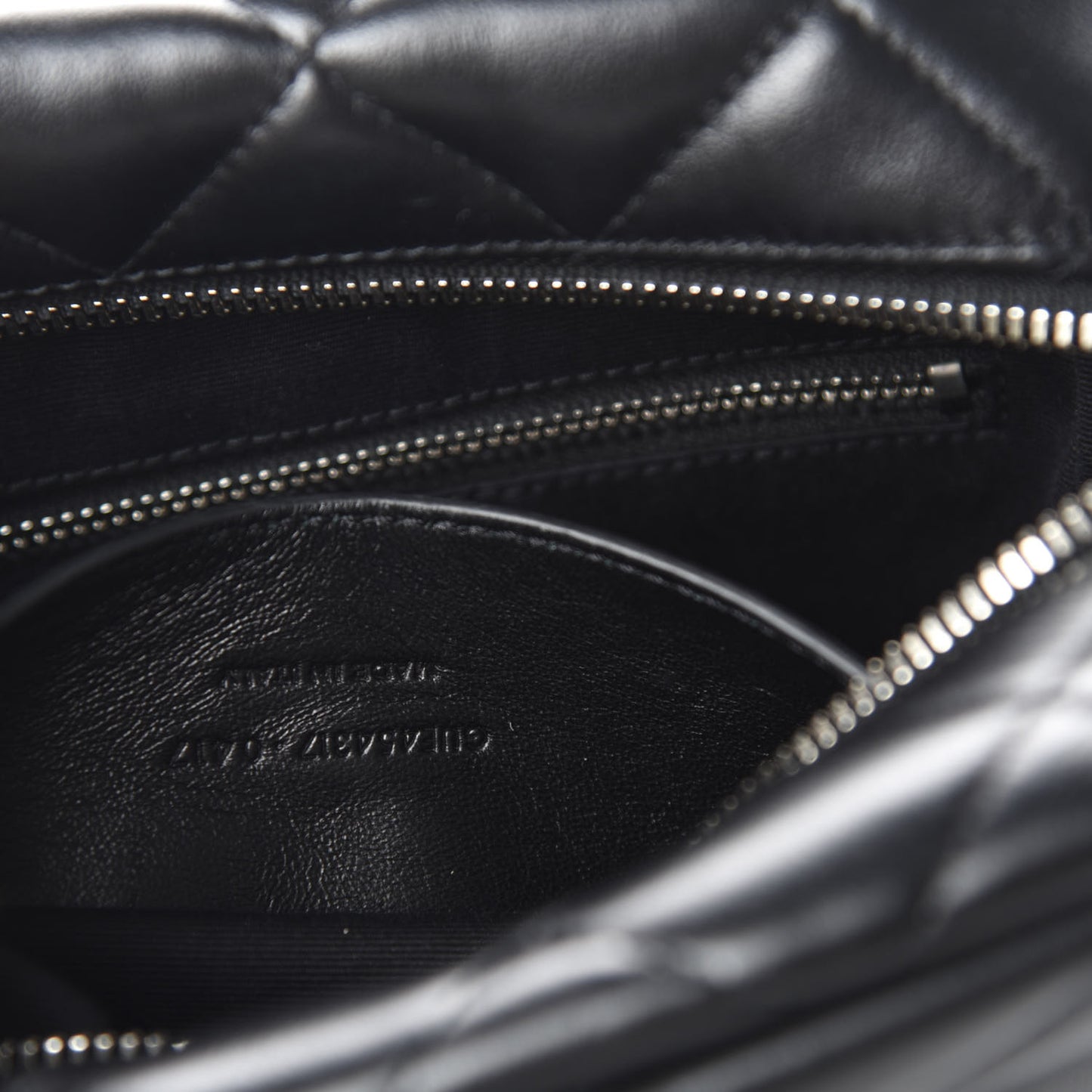 Calfskin Y Quilted Monogram Small Loulou Bowling Bag Black