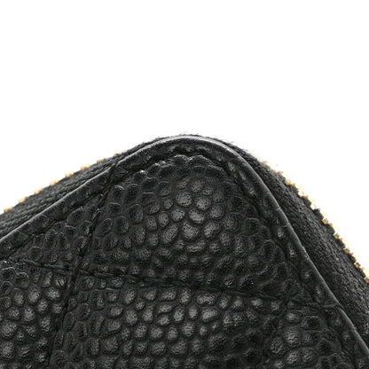 Chanel Caviar Quilted Zip Coin Purse Black 11 of 12