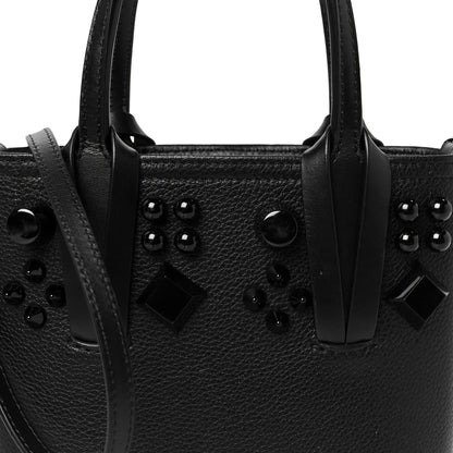 Christian Louboutin Calfskin Empire Spike Monochrome Studded Mini North South Cabata Tote Black 8 of 10