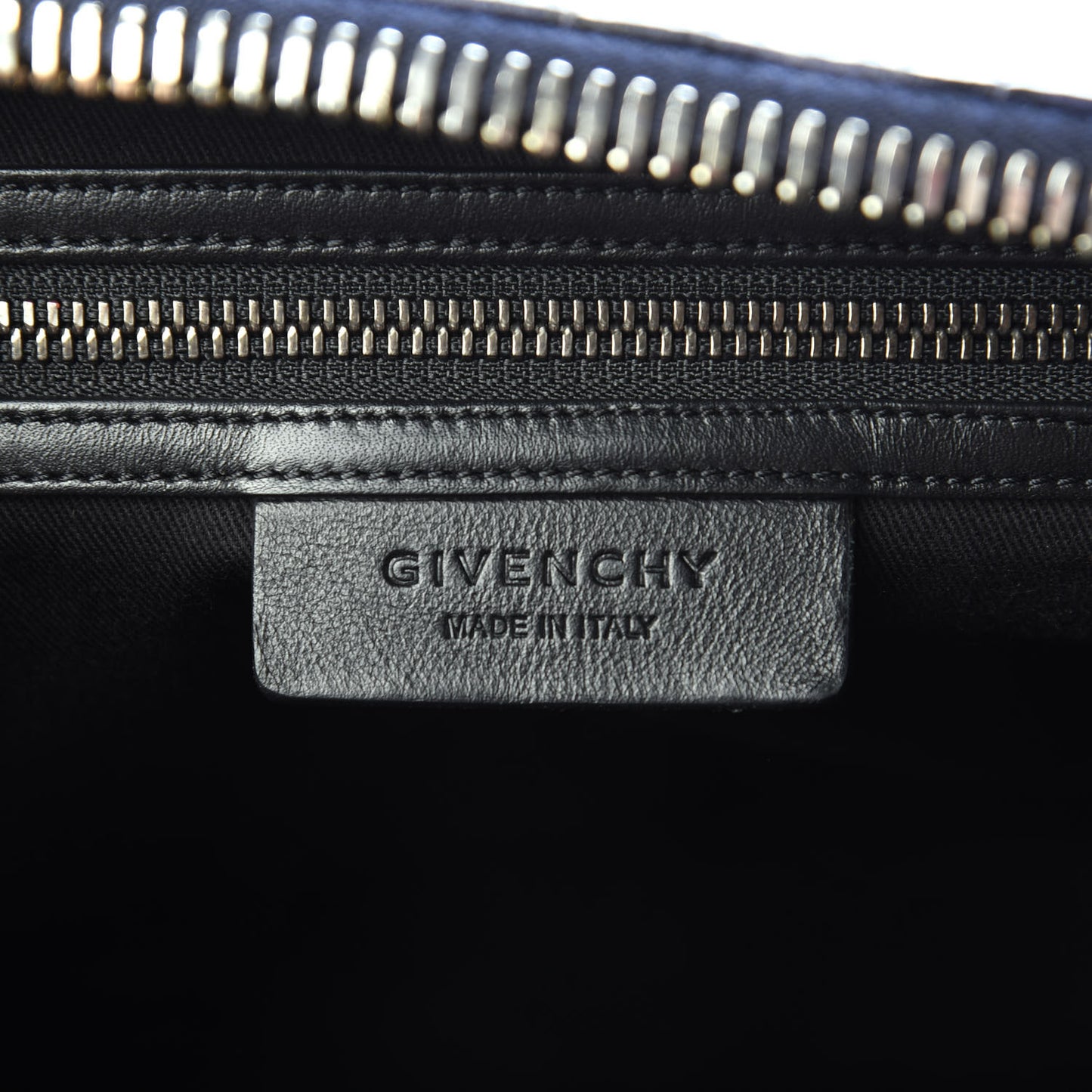 Calfskin Crocodile Embossed Medium Antigona Dark Blue