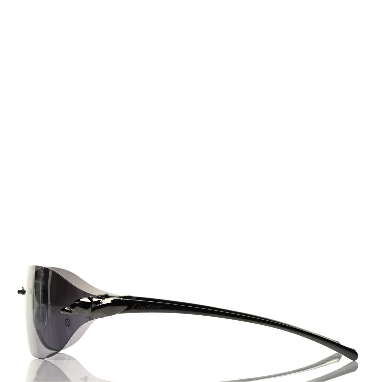 Panthere De Cartier Rimless Sunglasses Black