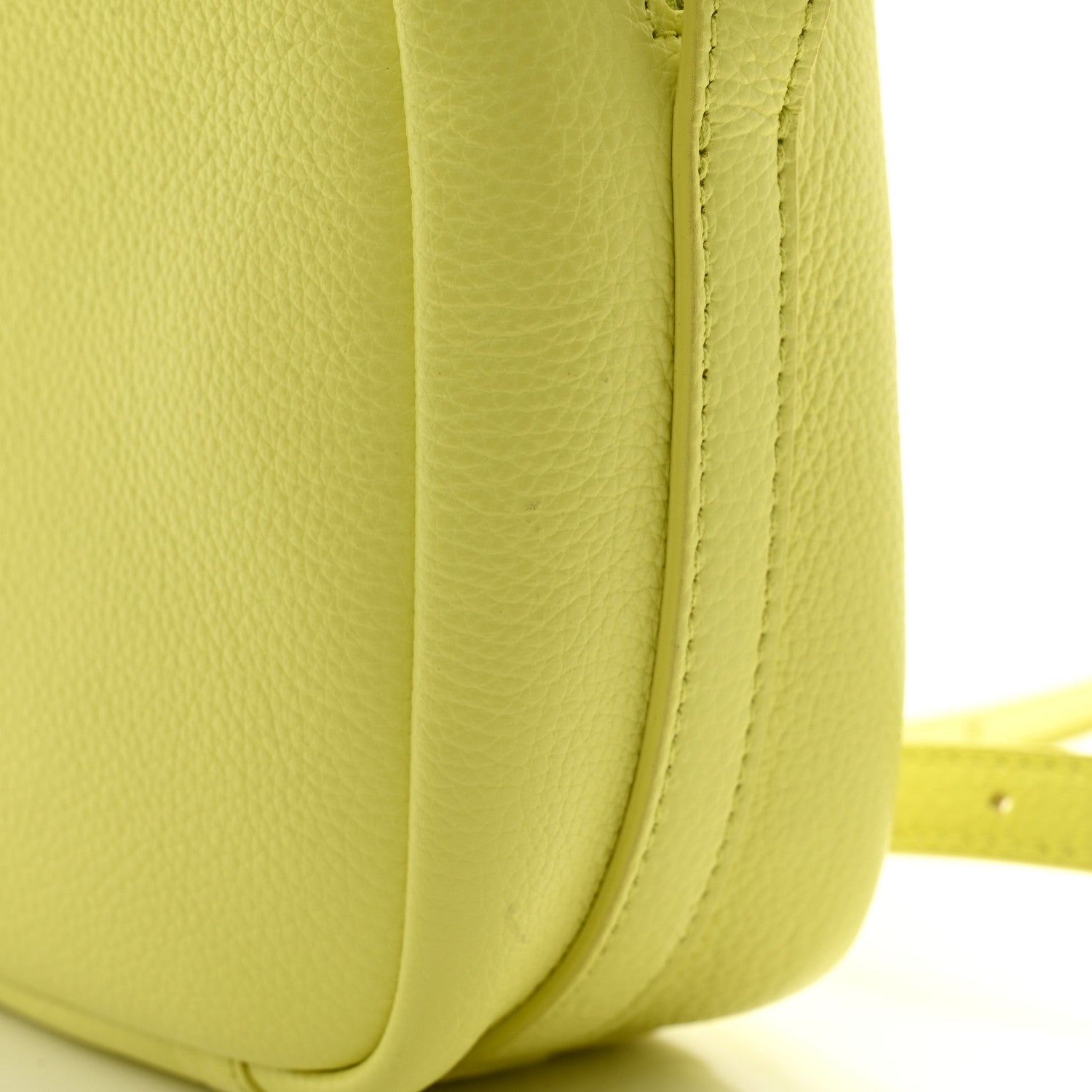 Balenciaga Calfskin Logo M Everyday Camera Bag Lime 13 of 14