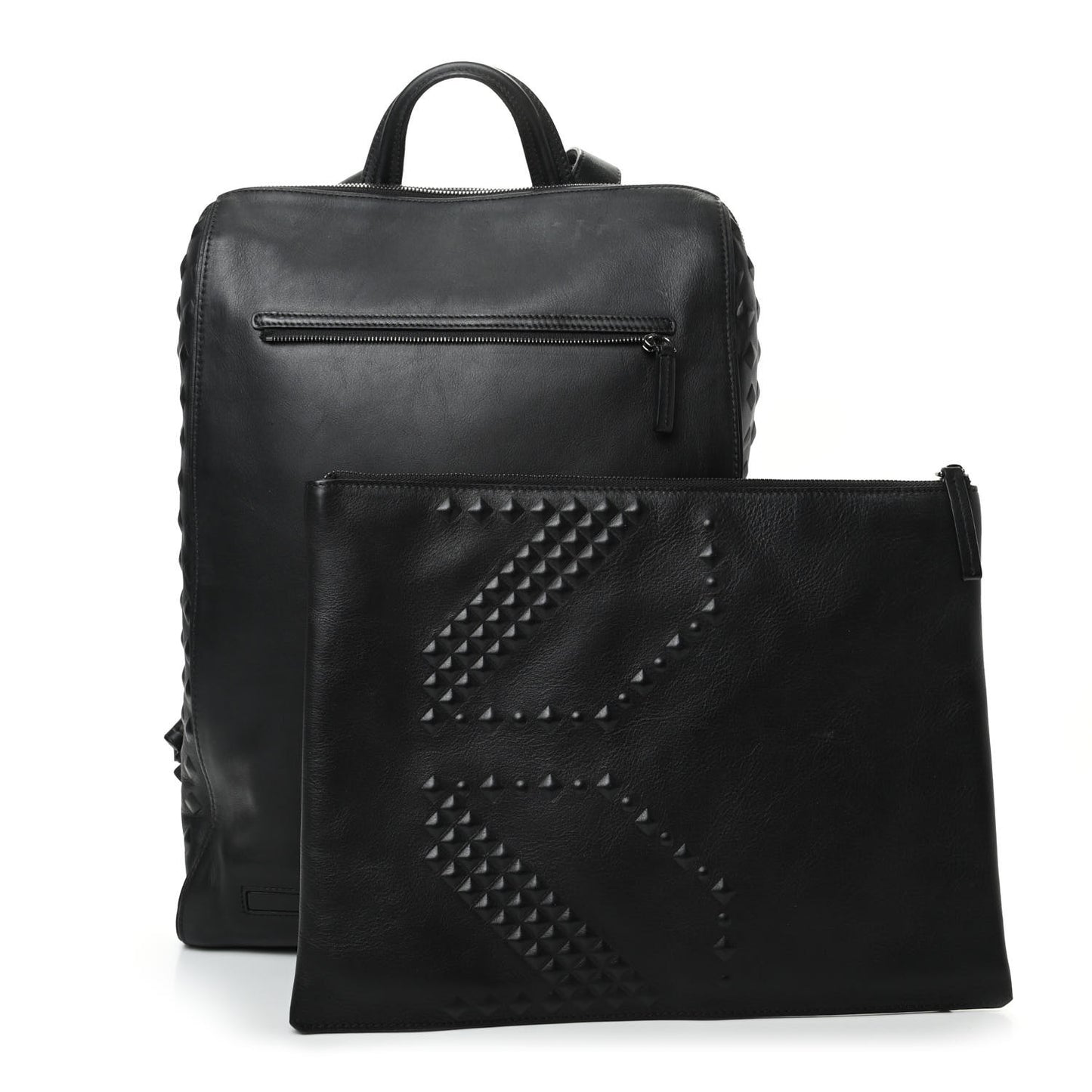 Calfskin Embossed Medium M Moment Backpack Black