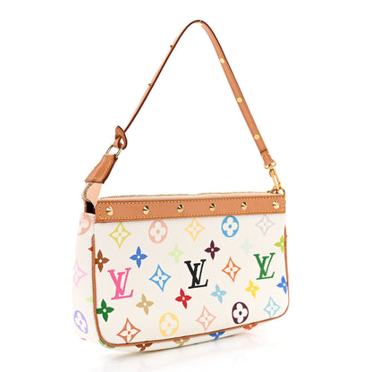 Louis Vuitton Monogram Multicolor Pochette Accessories White 3 of 8