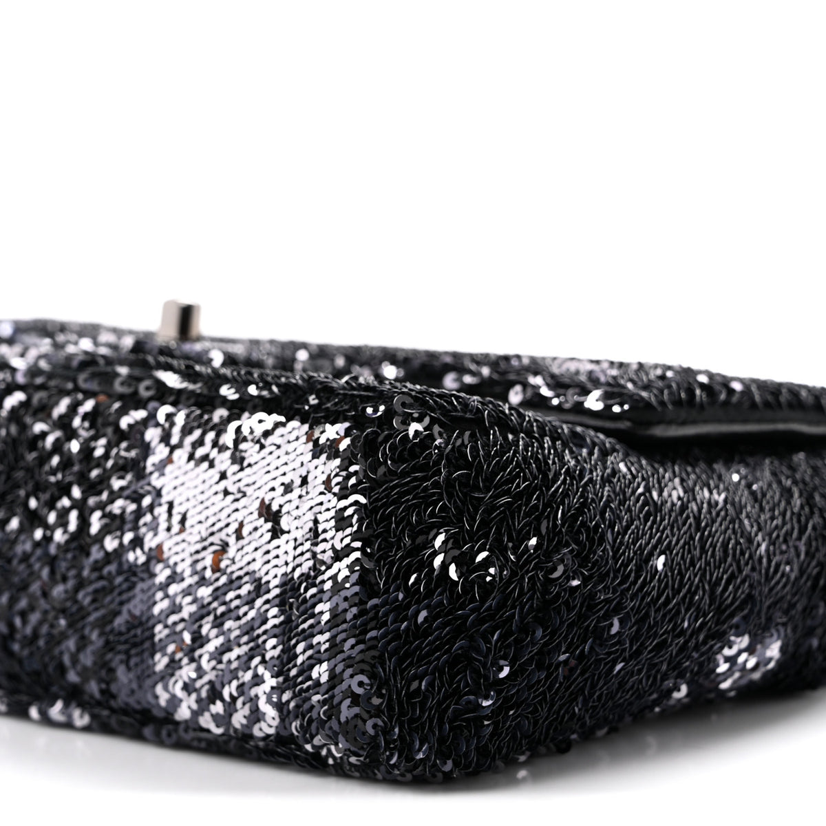 Chanel Sequin Quilted Small Single Flap Black 10 of 11