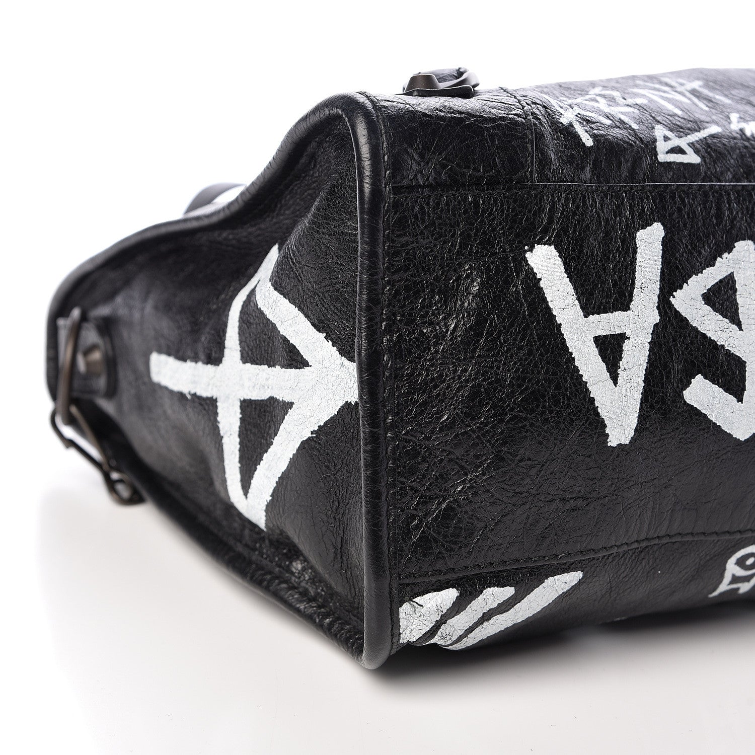 Balenciaga Agneau Arena Graffiti All Over Classic Hardware City Black White 8 of 13