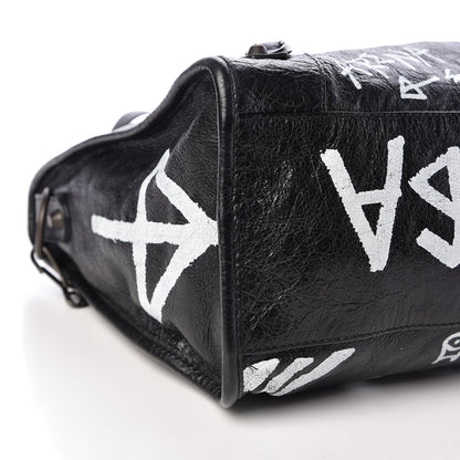 Balenciaga Agneau Arena Graffiti All Over Classic Hardware City Black White 8 of 13