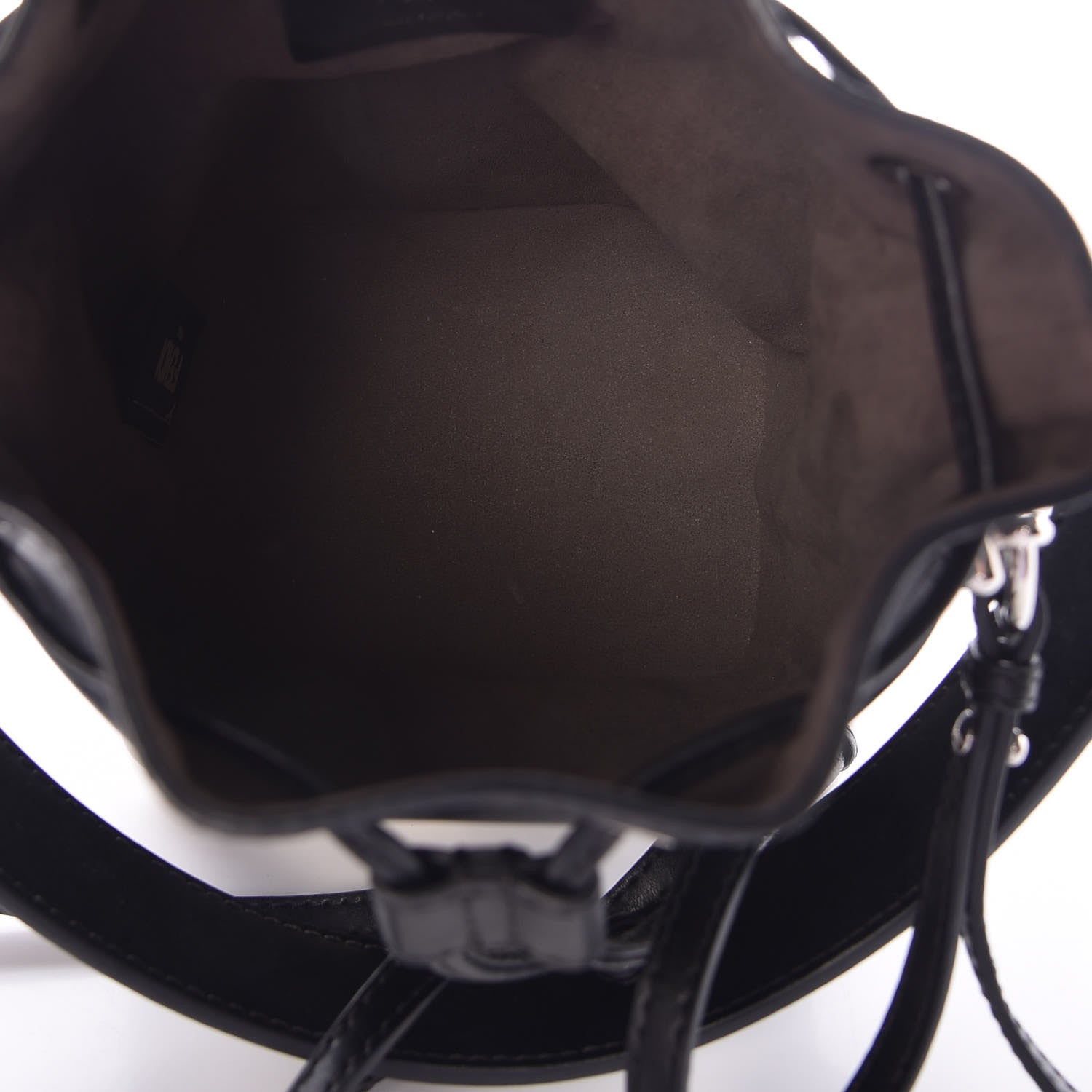 Fendi Vitello Liberty Pearl F is Mini Mon Tresor Bucket Bag Black 5 of 10