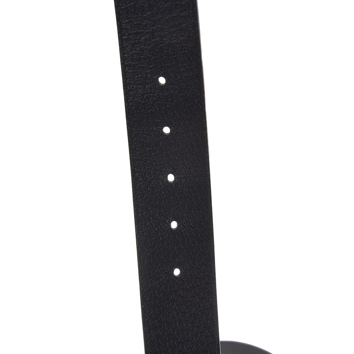 Textured Dollar Calfskin Nickel Double G 40mm Belt 90 36 Black