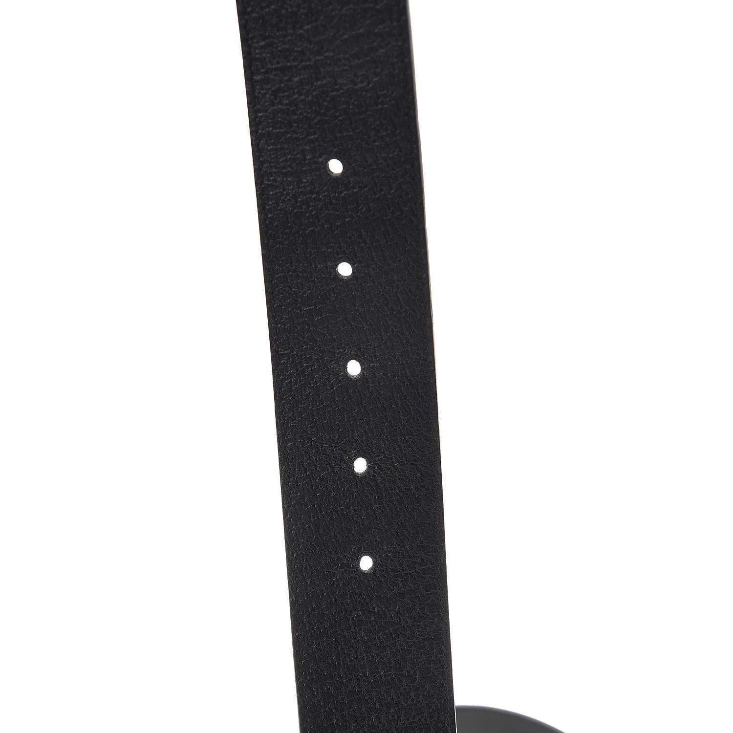 Gucci Textured Dollar Calfskin Nickel Double G 40mm Belt 90 36 Black 6 of 6