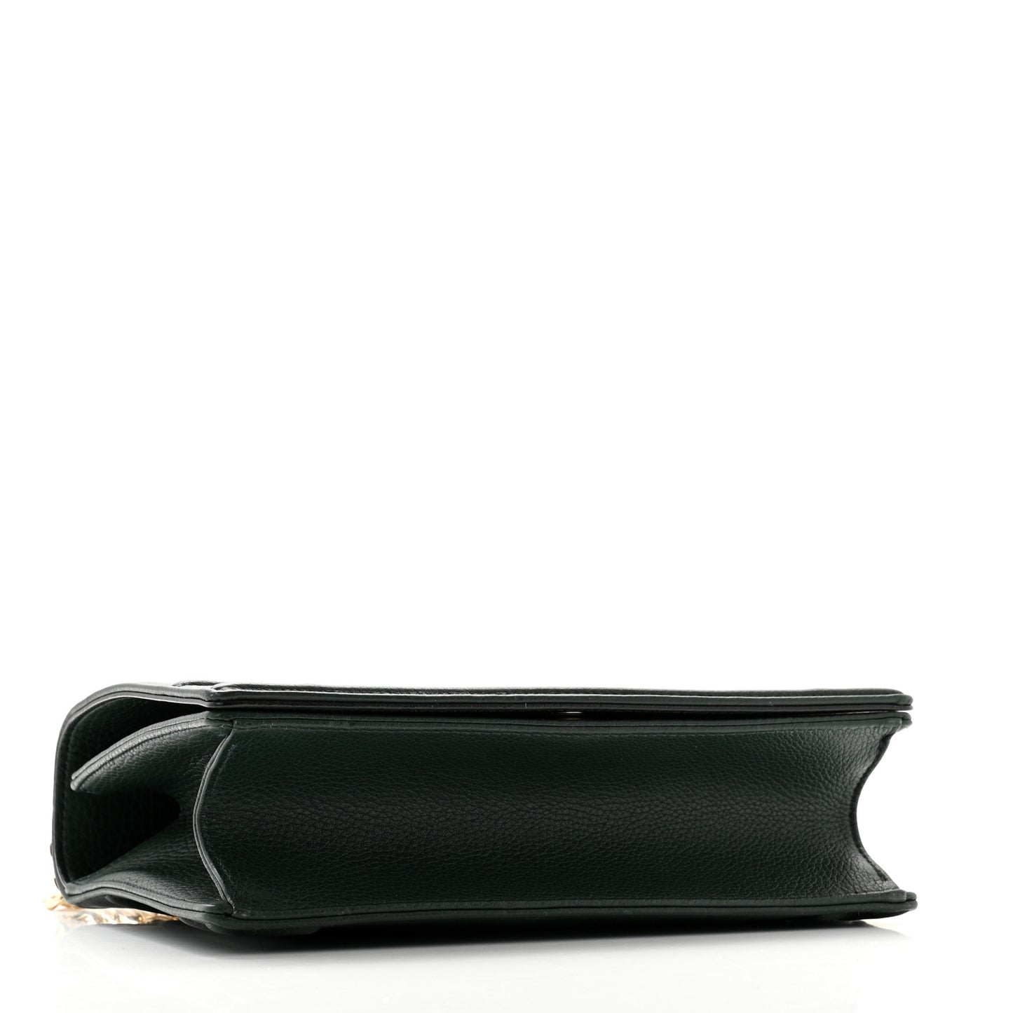 Grained Calfskin Medium Diorama Flap Bag Green